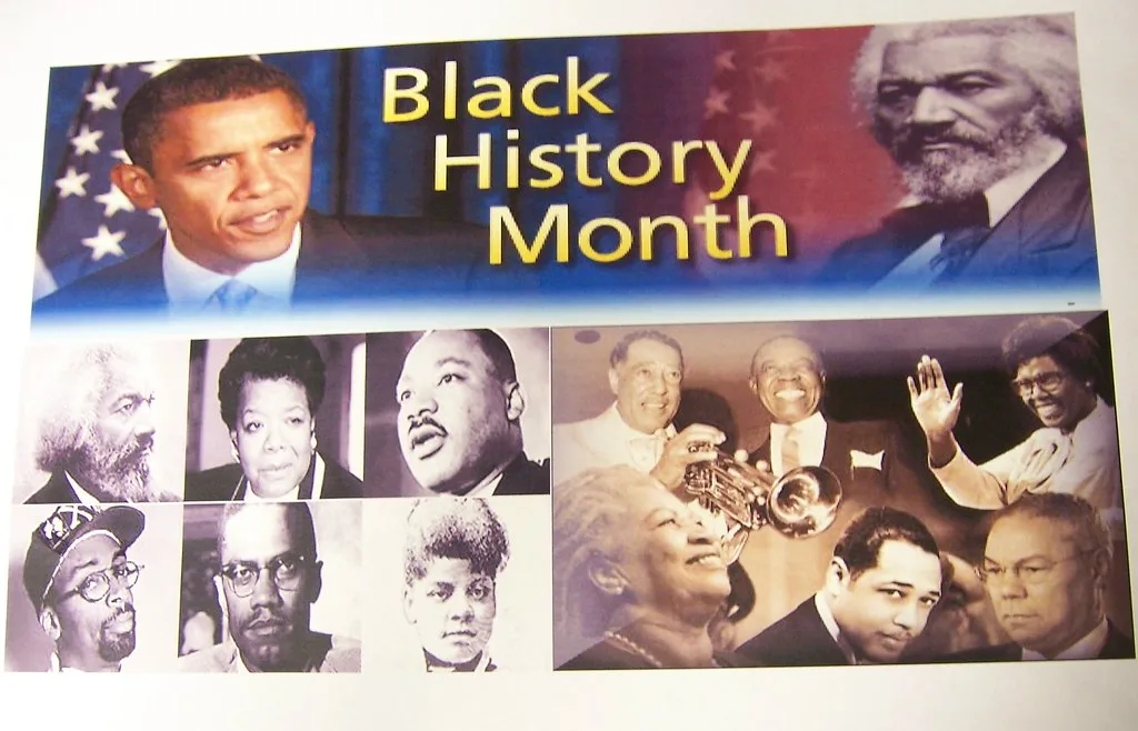 A joyful gathering celebrating Black History Month, highlighting diversity and unity.