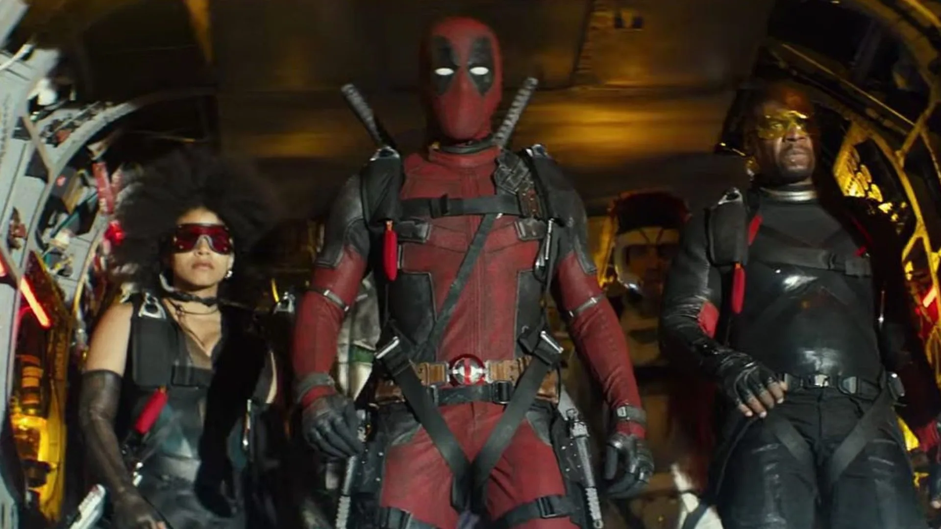 Deadpool and Wolverine standing back to back, ready for action in the Marvel Cinematic Universe.
